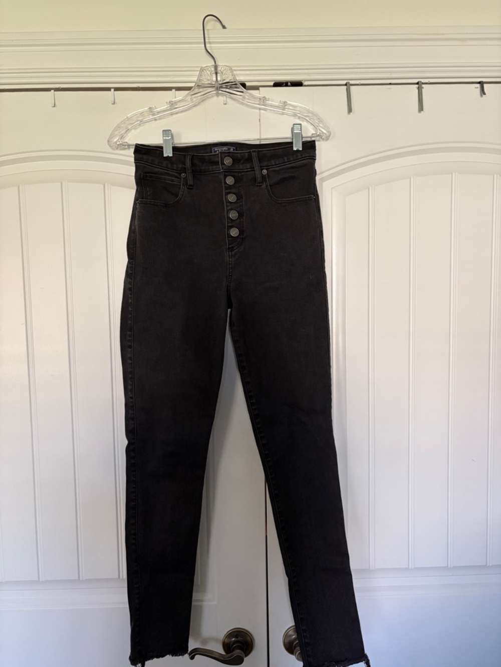 Abercrombie & Fitch High-Rise Black Button-Fly Jeans